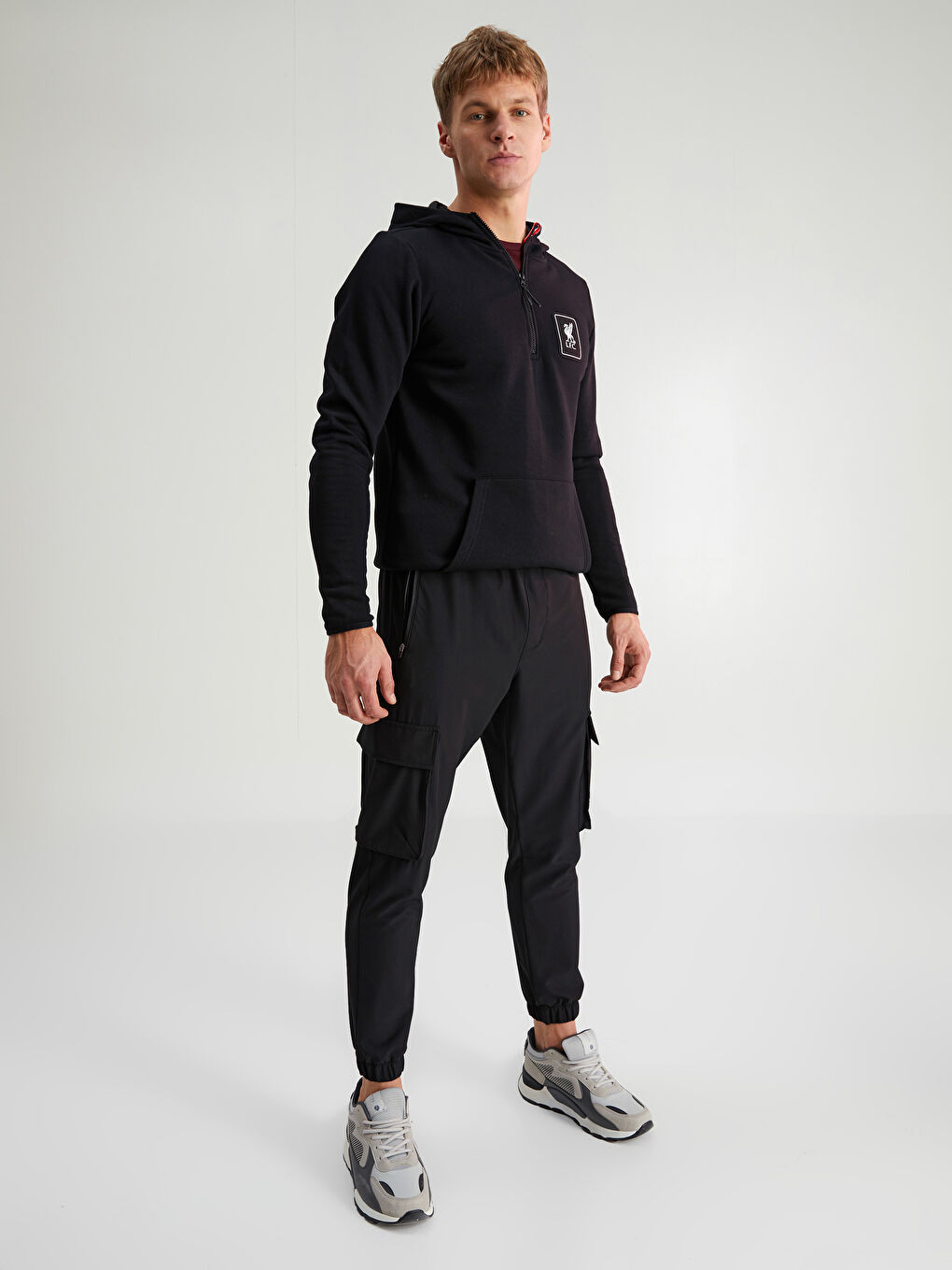 Siyah Slim Fit Erkek Jogger Eşofman Altı-2