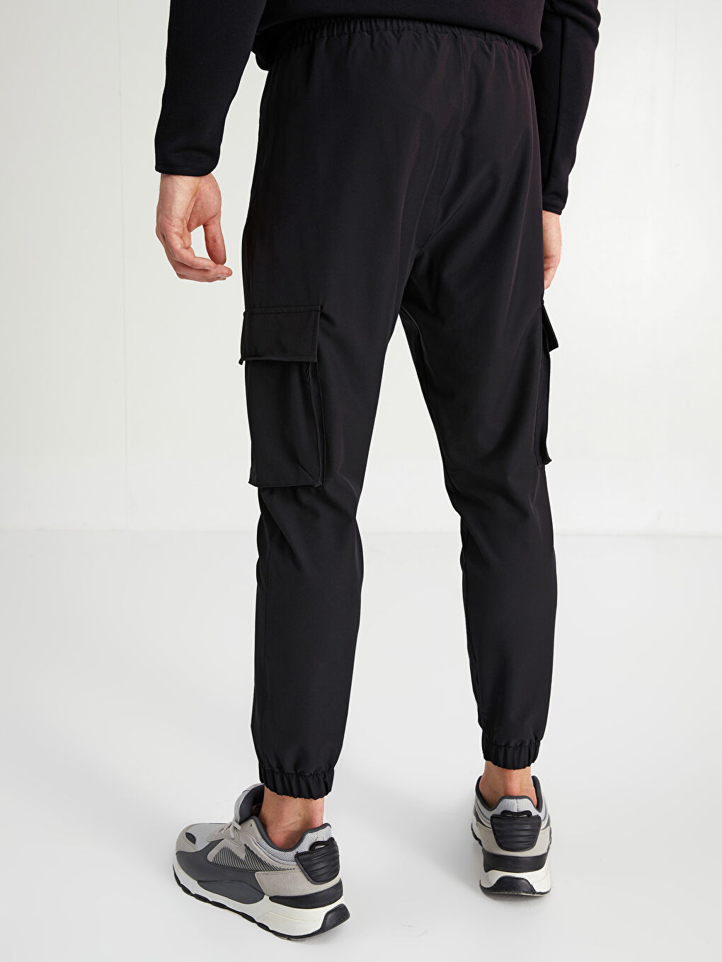 Siyah Slim Fit Erkek Jogger Eşofman Altı-5