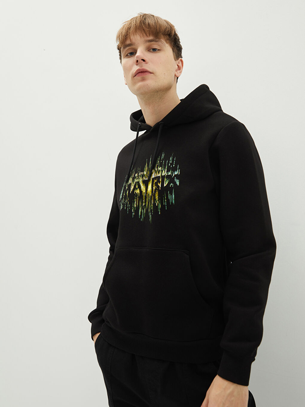 XSIDE Crew Neck Long Sleeve Matrix Printed Men's Thick Sweatshirt -W1JT77Z8-CVL