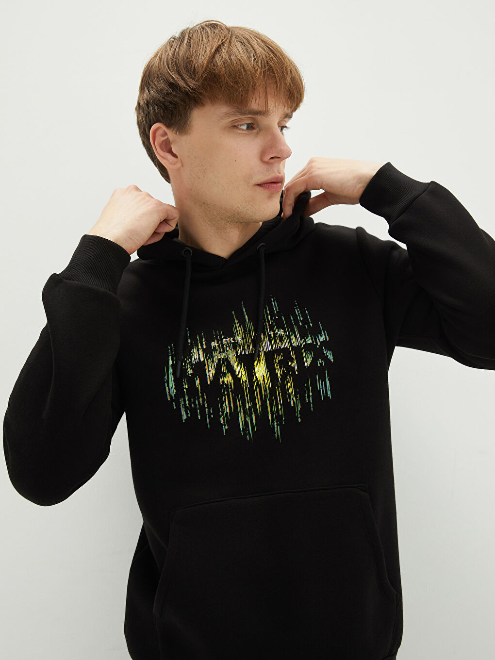 XSIDE Crew Neck Long Sleeve Matrix Printed Men's Thick Sweatshirt -W1JT77Z8-CVL