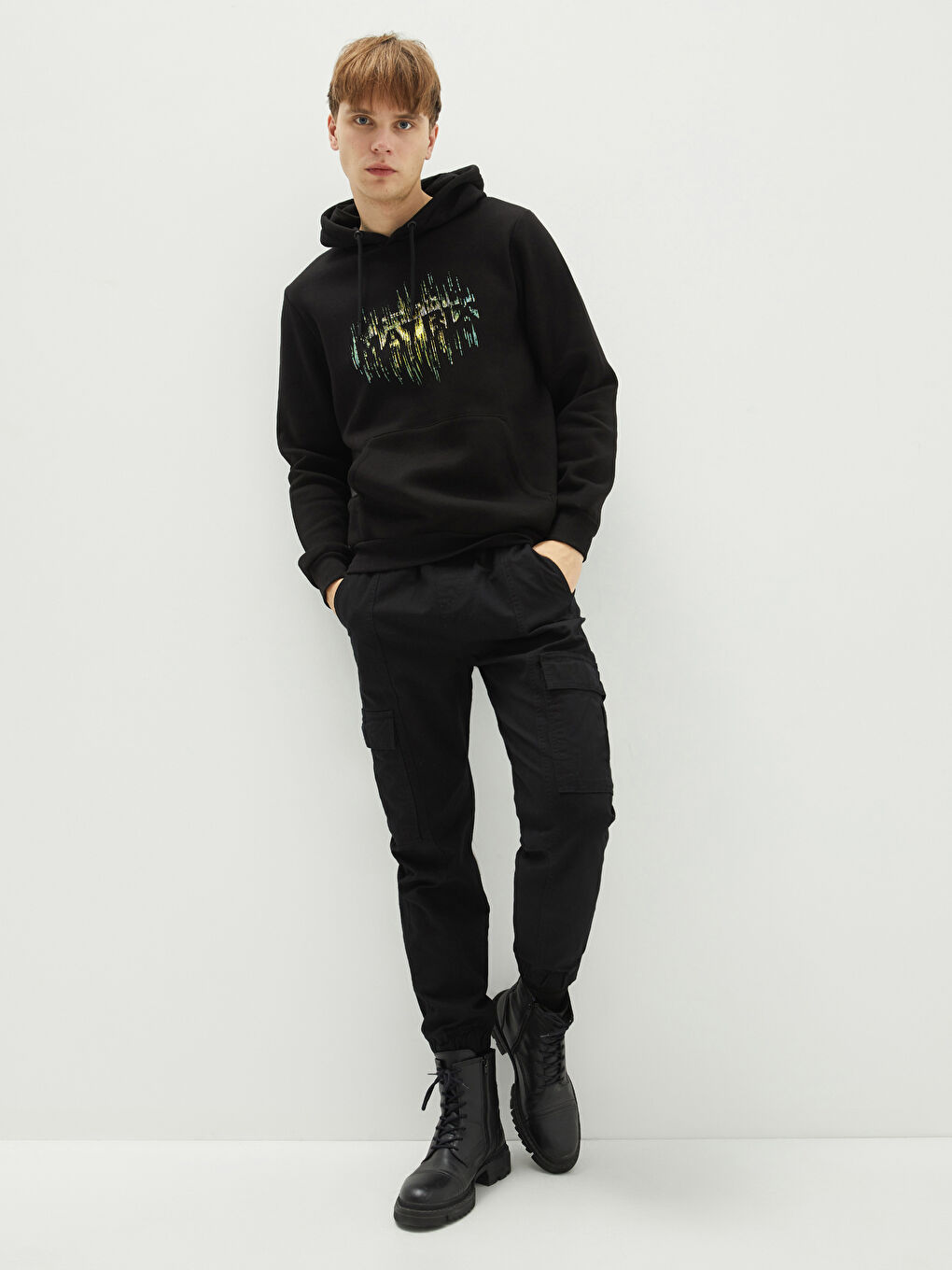 XSIDE Crew Neck Long Sleeve Matrix Printed Men's Thick Sweatshirt -W1JT77Z8-CVL