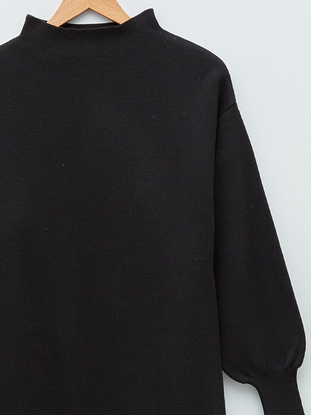 LCW Vision Funnel Neck Plain Long Sleeve Women's Knitwear Dress -W1JT81Z8-CVL