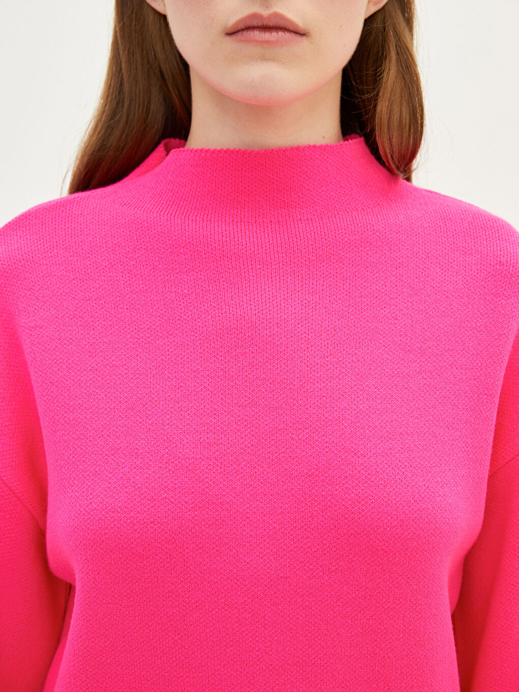 Funnel Neck Women's Knit Sweater-3