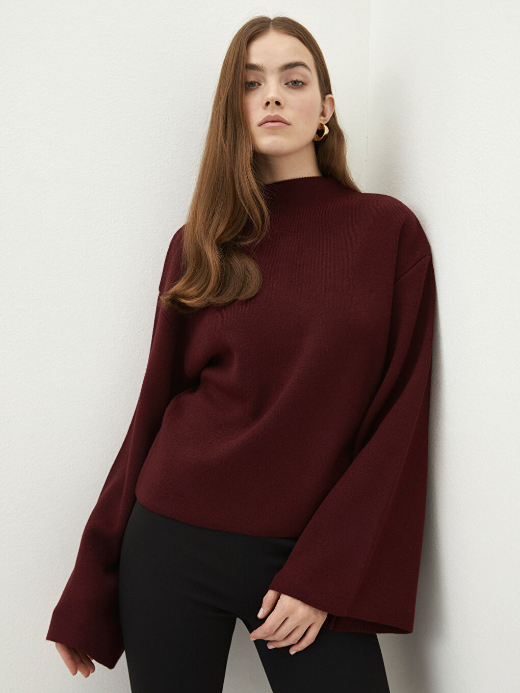LCW Vision Trichterkragen Damen Strickpullover -W1JU00Z8-R3J