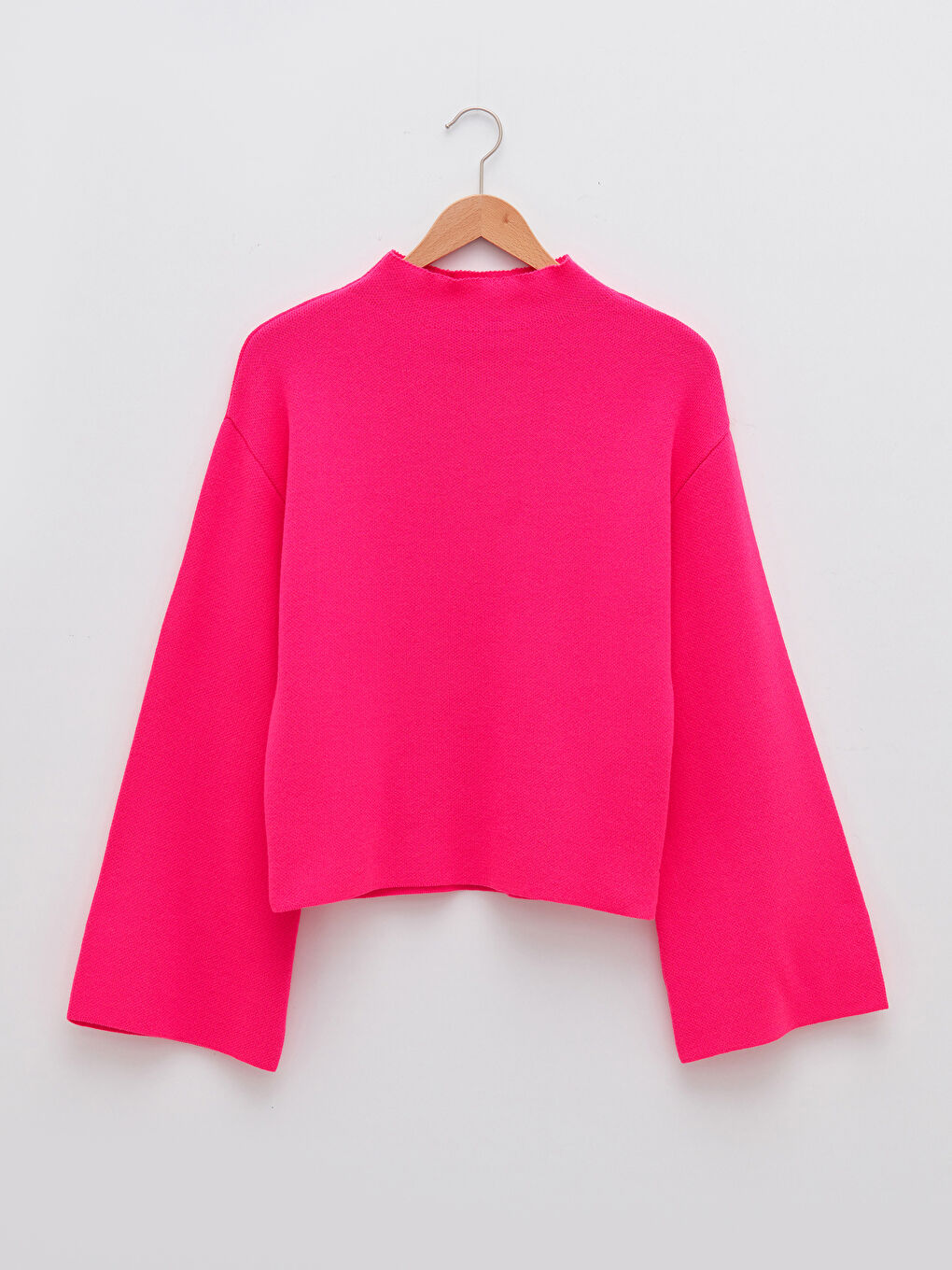Funnel Neck Women's Knit Sweater-5