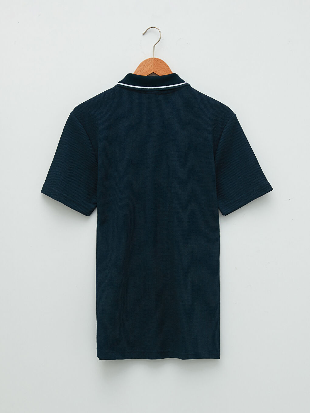 Lacivert Polo Yaka Kısa Kollu Erkek Tişört-6
