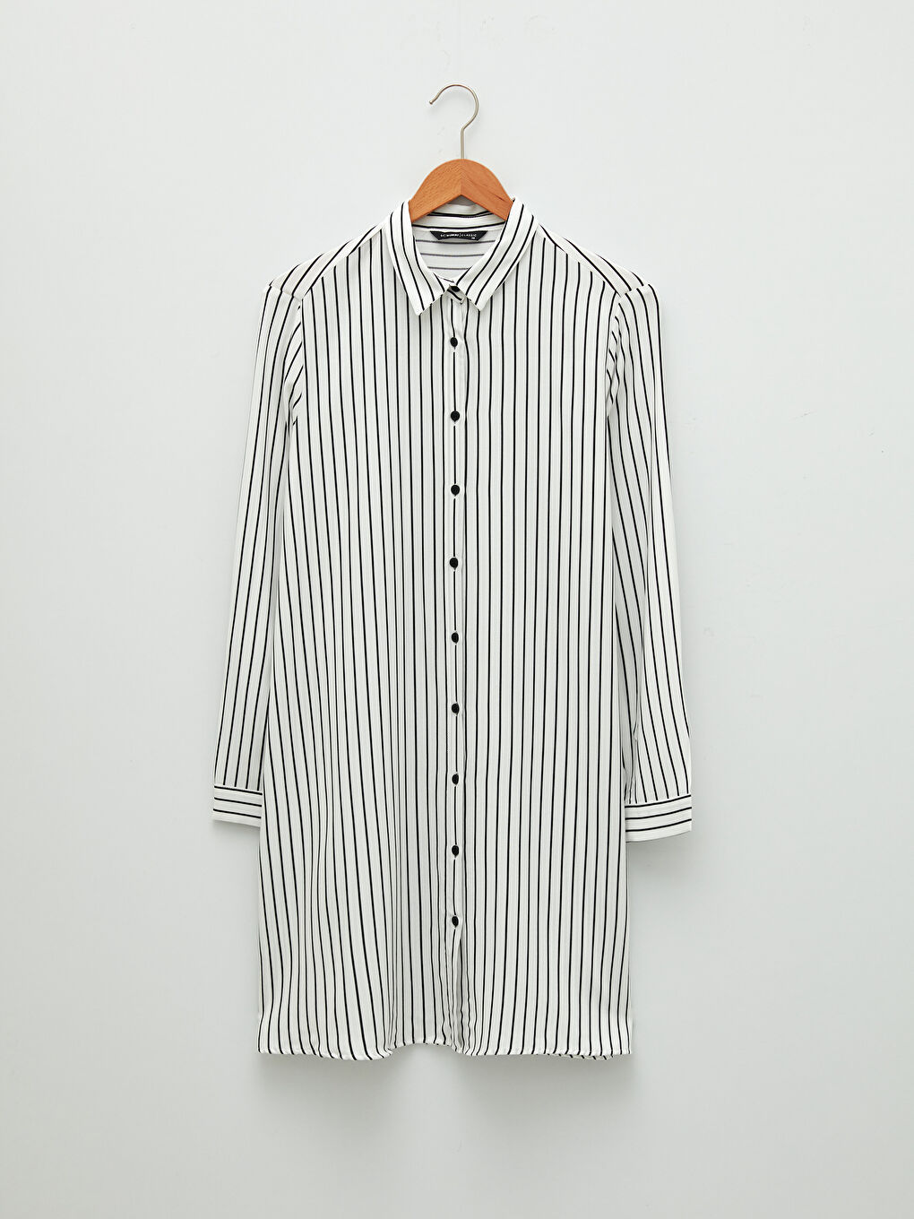 قميص تونيك مخطط كم طويل فيسكوز للسيدات-5