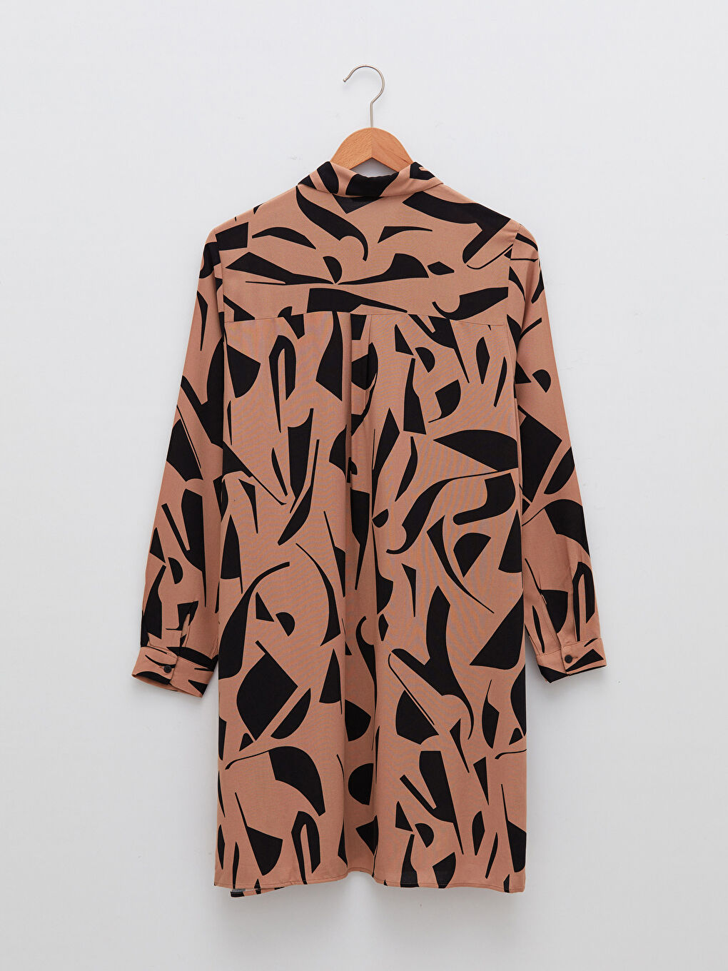 قميص تونيك بوبلين منقوش للسيدات-4