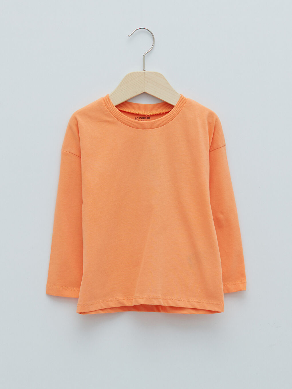 LCW baby Crew Neck Long Sleeve Basic Baby Boys' T-Shirt -W1JU36Z1-FKL