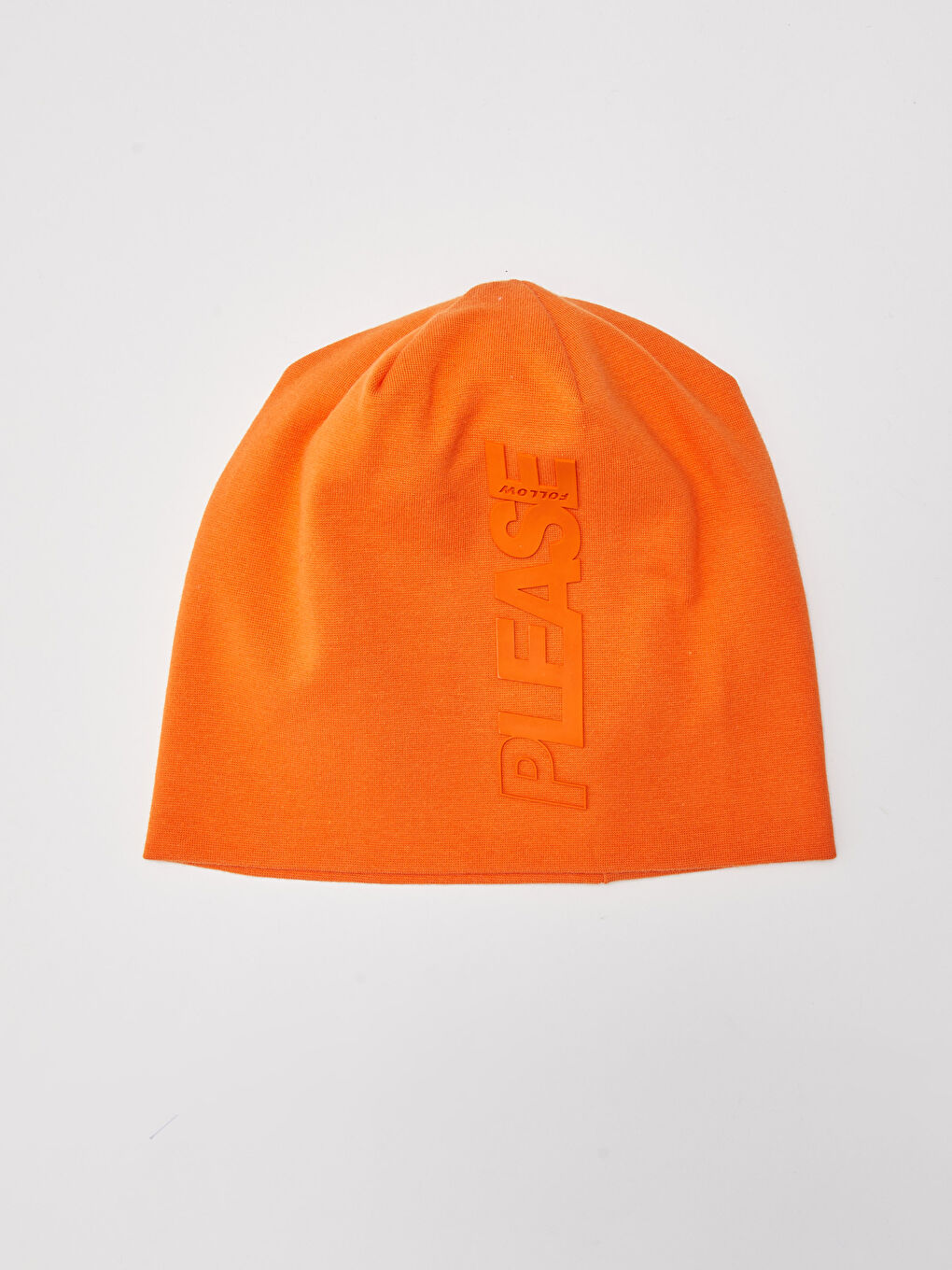 Turuncu Yazı Baskılı Erkek Pamuklu Bere