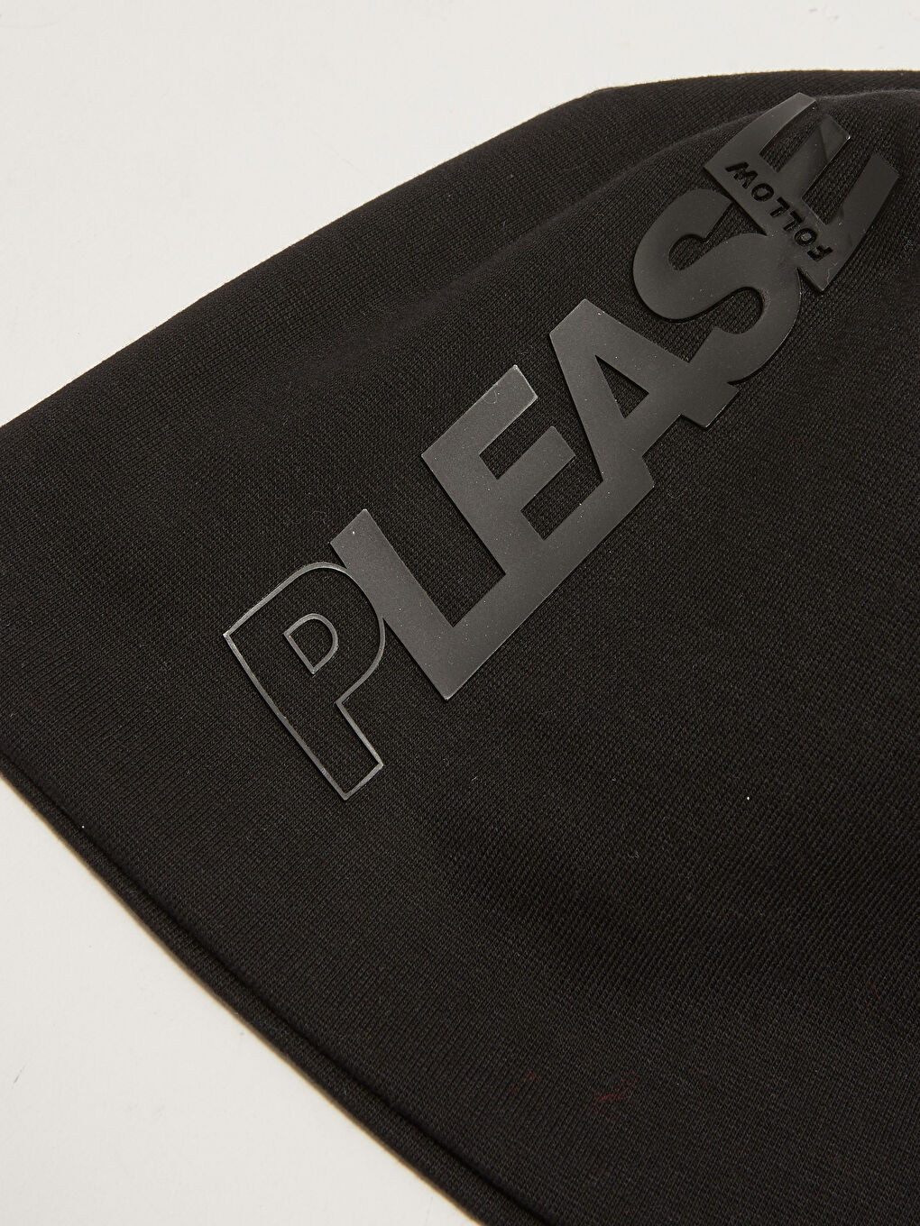 Siyah Yazı Baskılı Erkek Pamuklu Bere-4