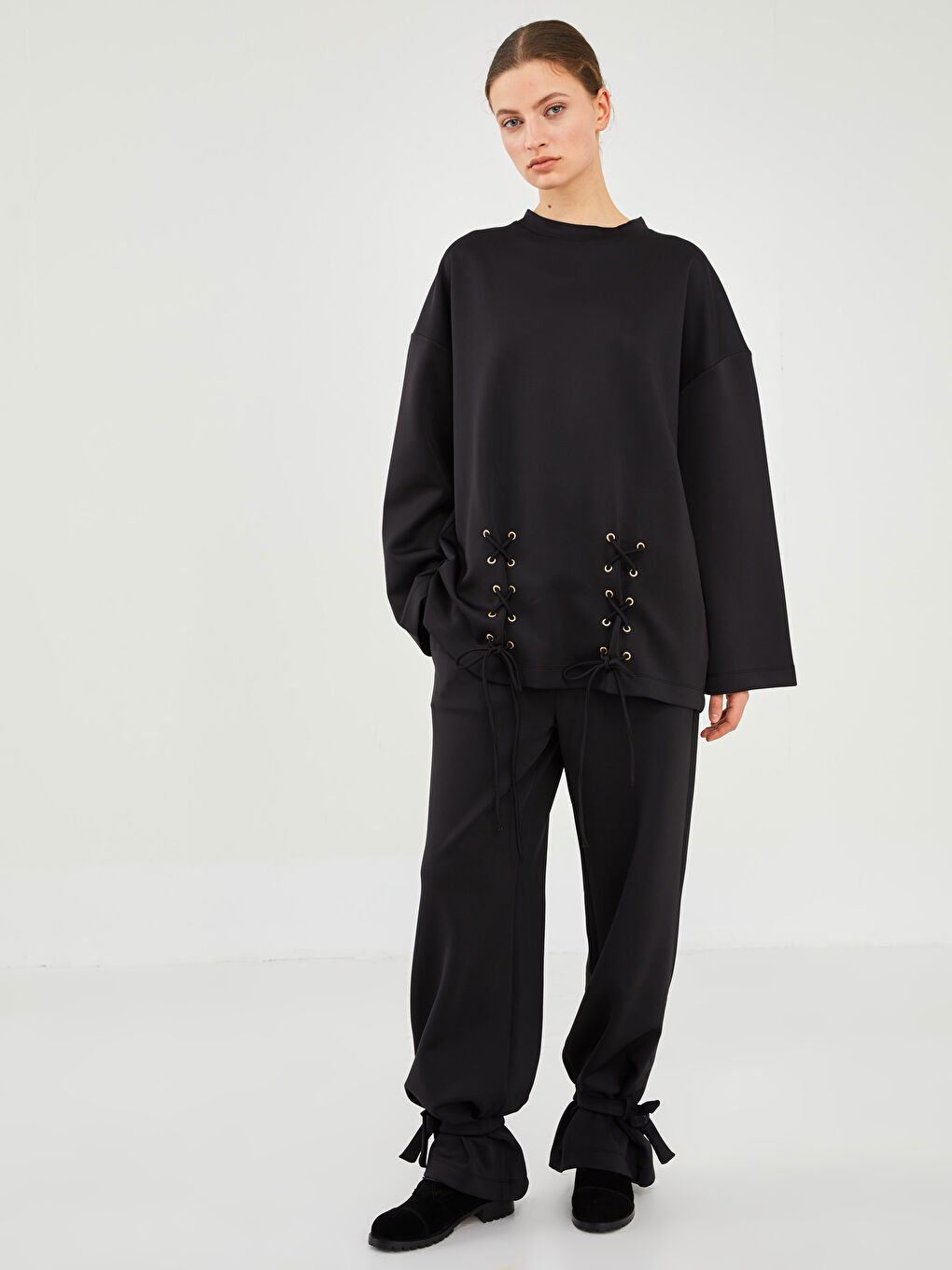 LCW Vision GAMZE SARAÇOĞLU X LCW VISION DAMEN SWEATSHIRT - FAHRRADKRAGEN VOGELAUGEN-DETAIL LANGARM -W1JU51Z8-CVL