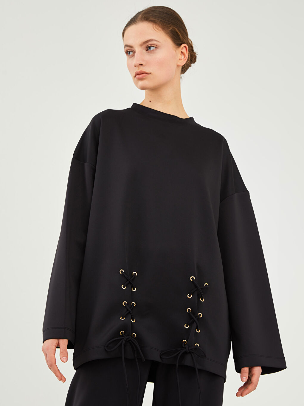 LCW Vision GAMZE SARAÇOĞLU X LCW VISION DAMEN SWEATSHIRT - FAHRRADKRAGEN VOGELAUGEN-DETAIL LANGARM -W1JU51Z8-CVL