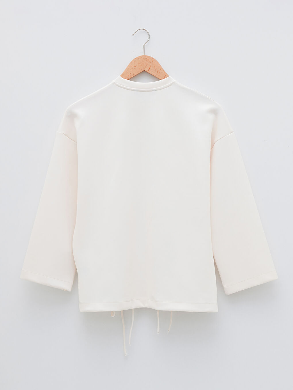 GAMZE SARAÇOĞLU X LCW VISION WOMEN'S SWEATSHIRT - BICYCLE COLLAR BIRD EYE DETAILED LONG SLEEVE-8