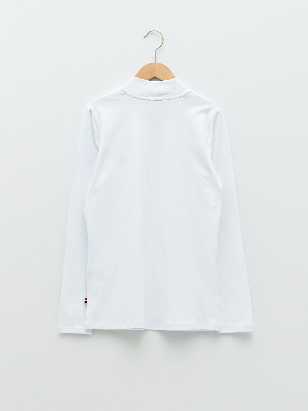Turtleneck Embroidery Detailed Long Sleeve Girls T-Shirt-1