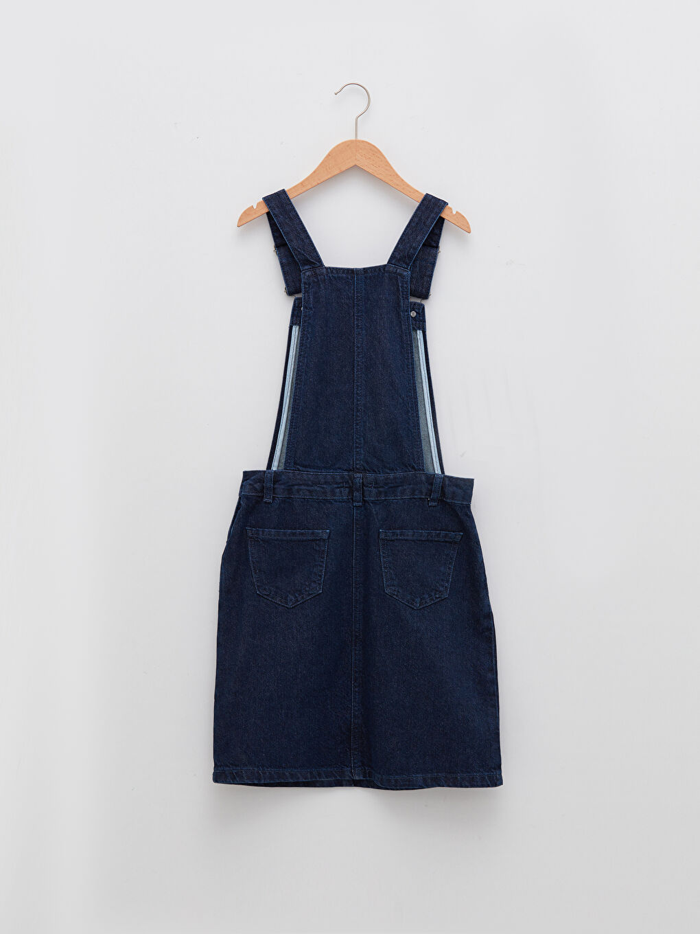 SOUTHBLUE Square Neck Basic Strappy Girl Jean Bib and Brace Dress -W1JU90Z4-309