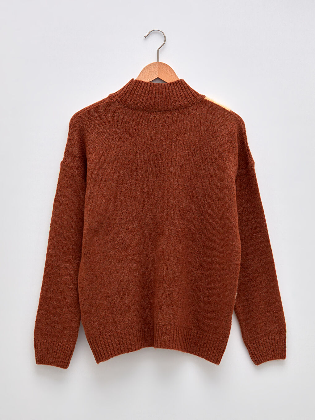 LCWAIKIKI Classic Half Turtleneck Long Sleeve Women's Tricot Sweater with Color Block -W1JU91Z8-RXK