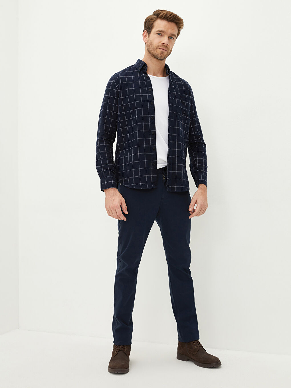 Lacivert Slim Fit Erkek Pantolon-1