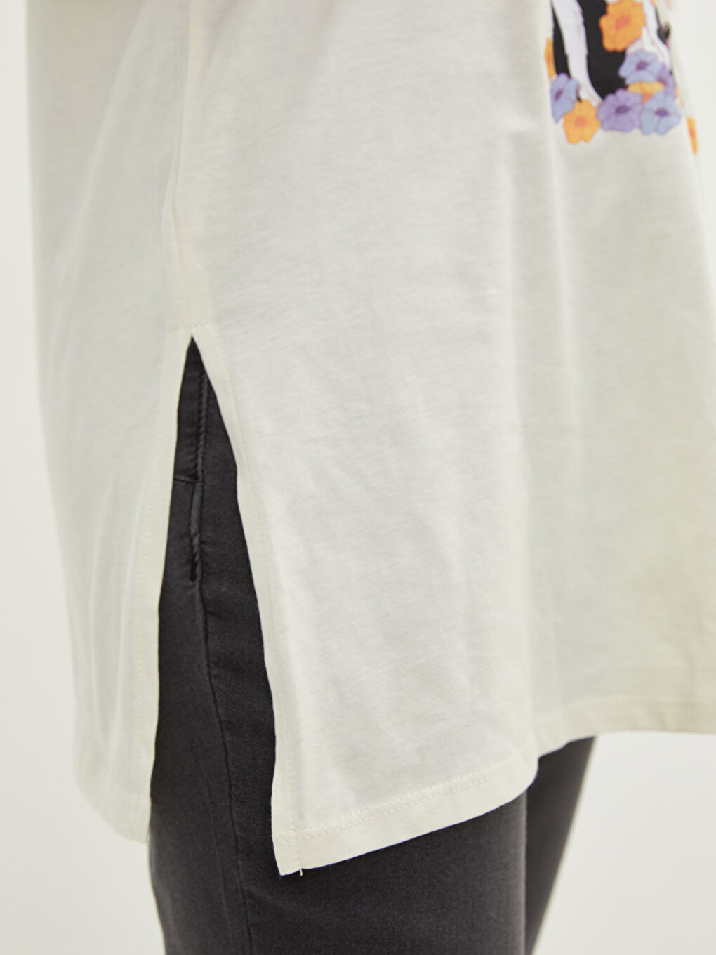 Large Size Crew Neck Bambi Printed Short Sleeve Cotton Women's T-Shirt-3