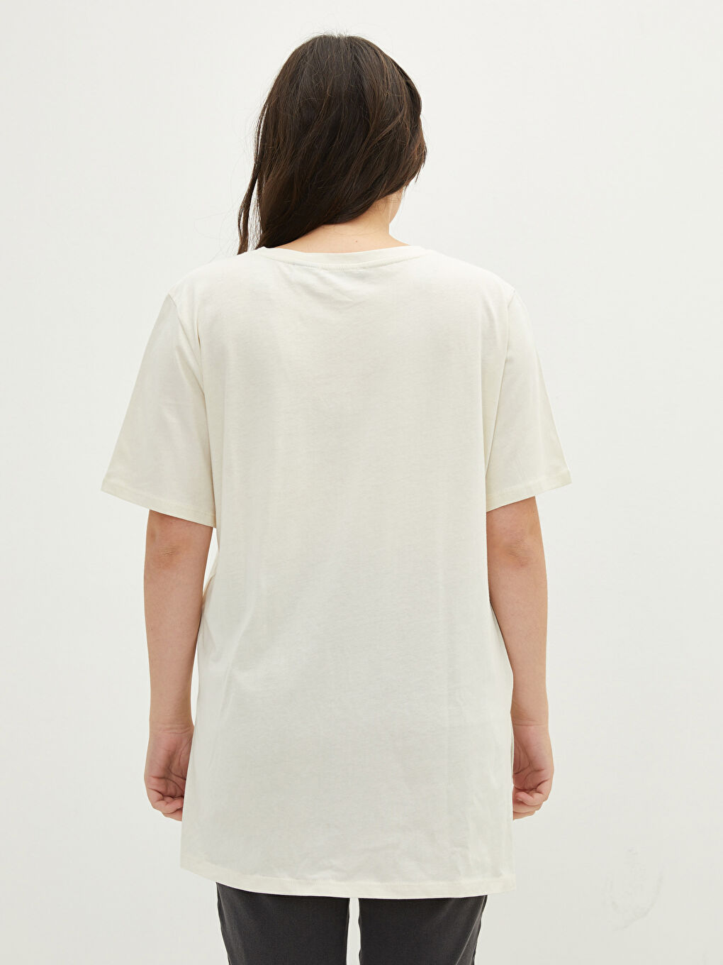 Large Size Crew Neck Bambi Printed Short Sleeve Cotton Women's T-Shirt-4