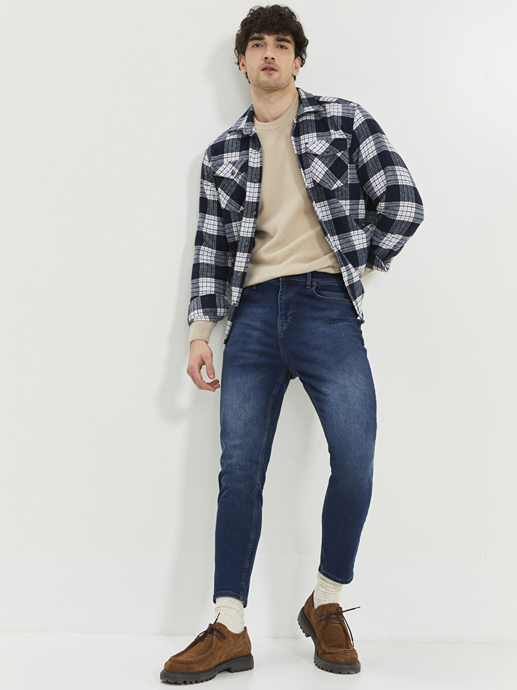 Mavi Havuç Kalıp Erkek Jean Pantolon