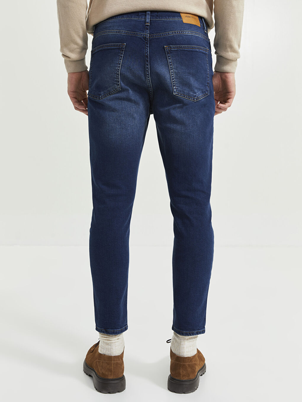 Mavi Havuç Kalıp Erkek Jean Pantolon-4