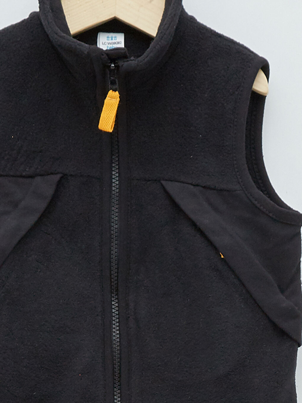 Vestă cu fermoar din polar pentru băieți bebeluși cu guler tip pâlnie-2