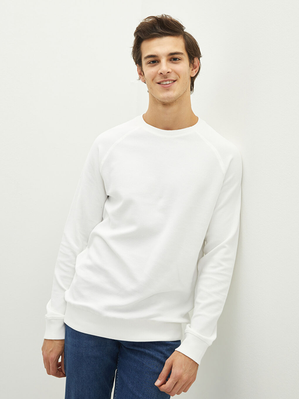 Crew Neck Long Sleeve Men's Sweatshirt-2