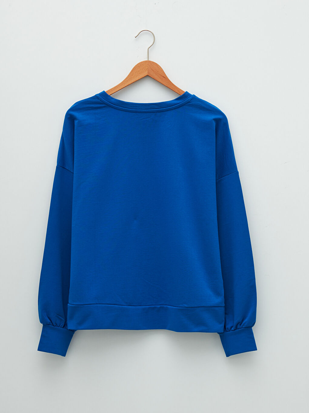 Crew Neck Printed Long Sleeve Cotton Women's Sweatshirt-6