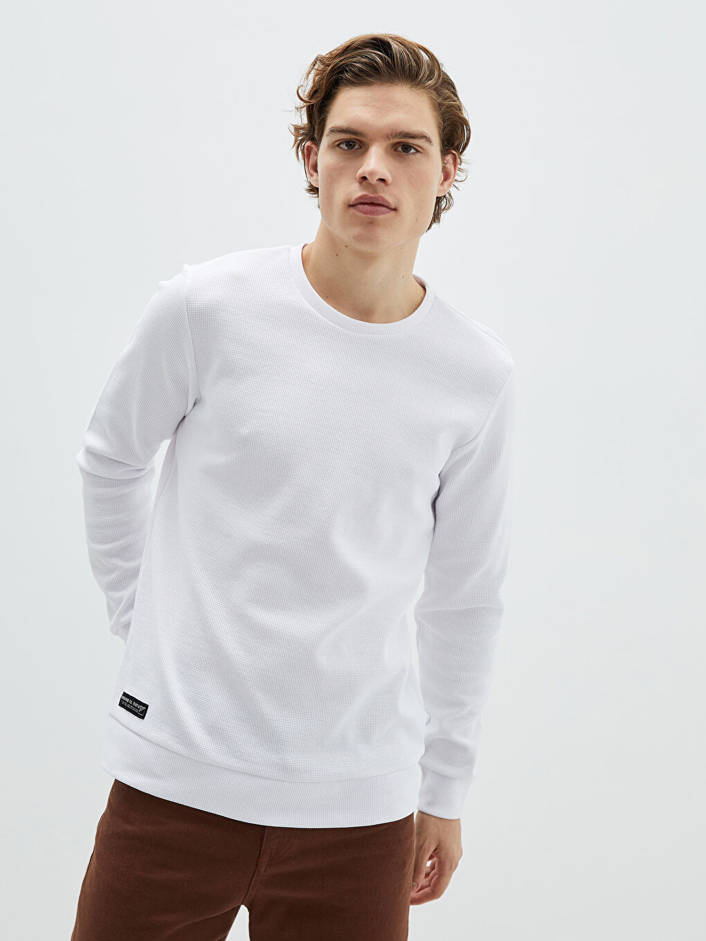 Crew Neck Long Sleeve Men's Sweatshirt