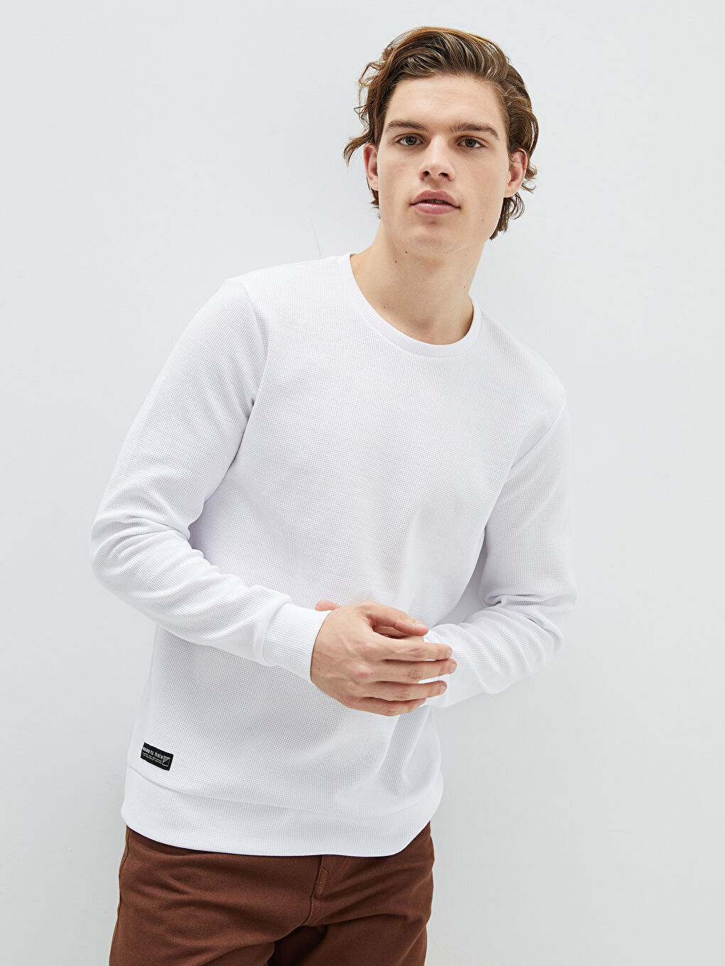 Crew Neck Long Sleeve Men's Sweatshirt-1
