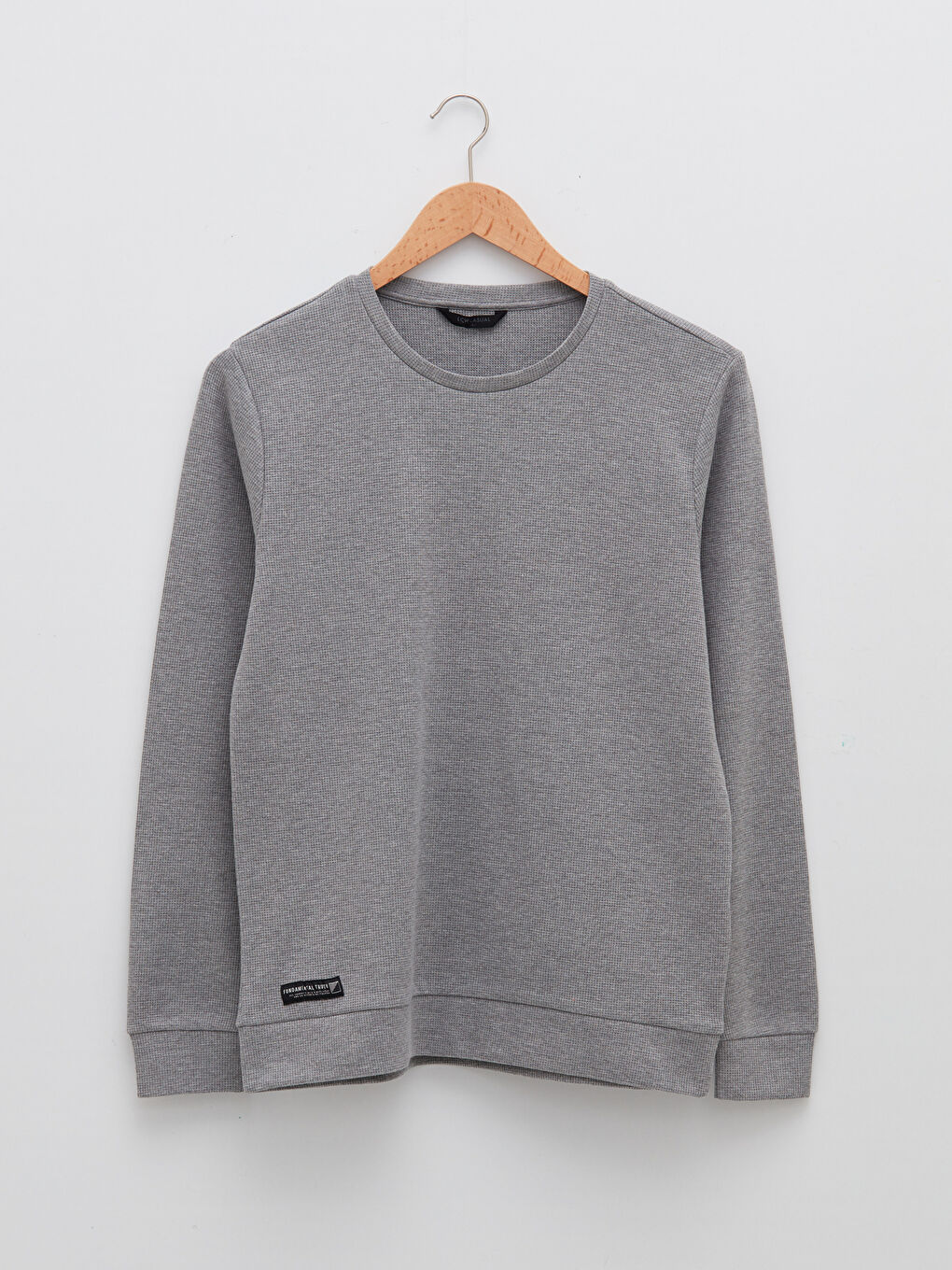 Rundhalsausschnitt Langarm Herren-Sweatshirt-5