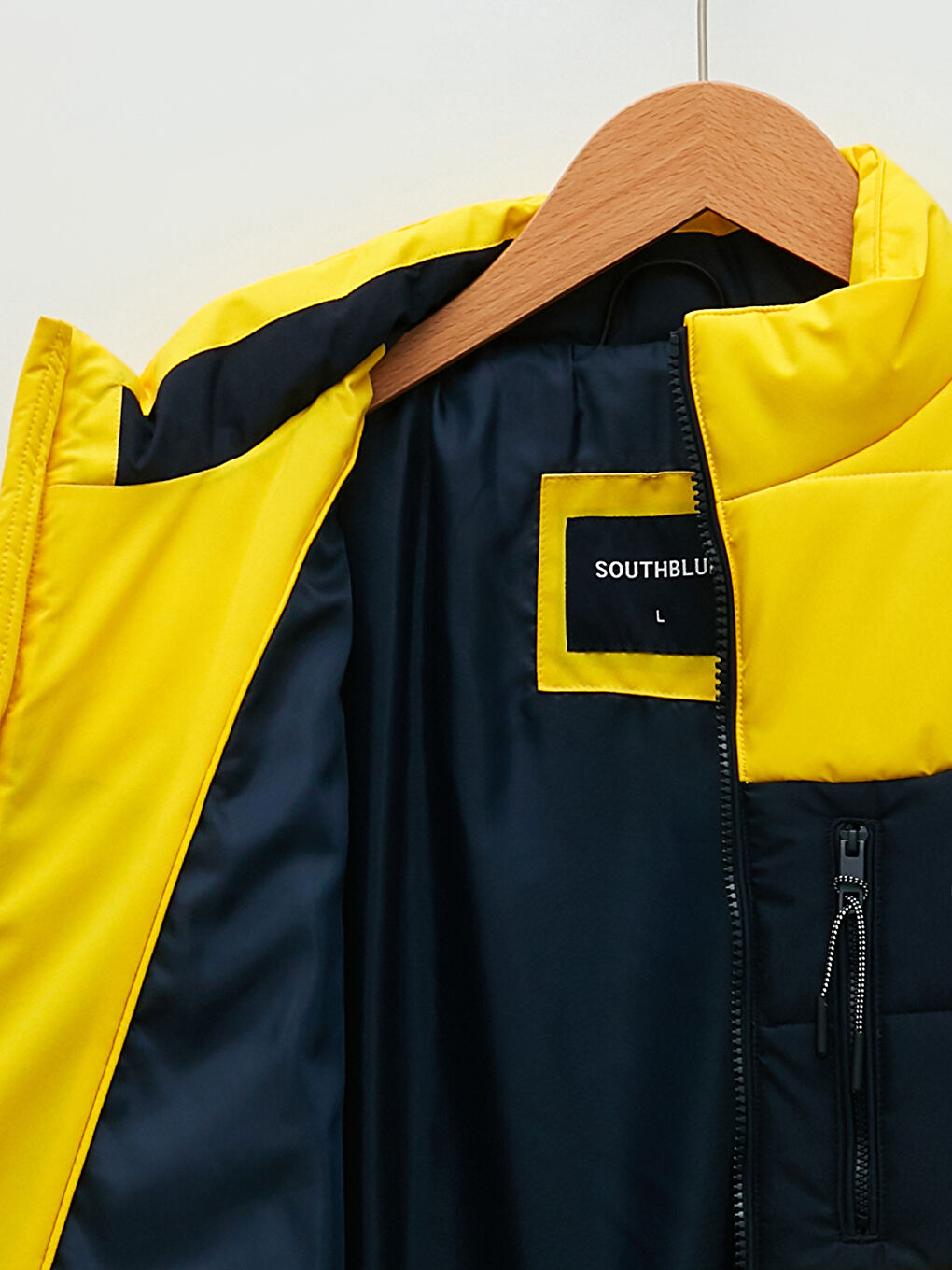 Sarı Standart Kalıp Dik Yaka Erkek Mont-2