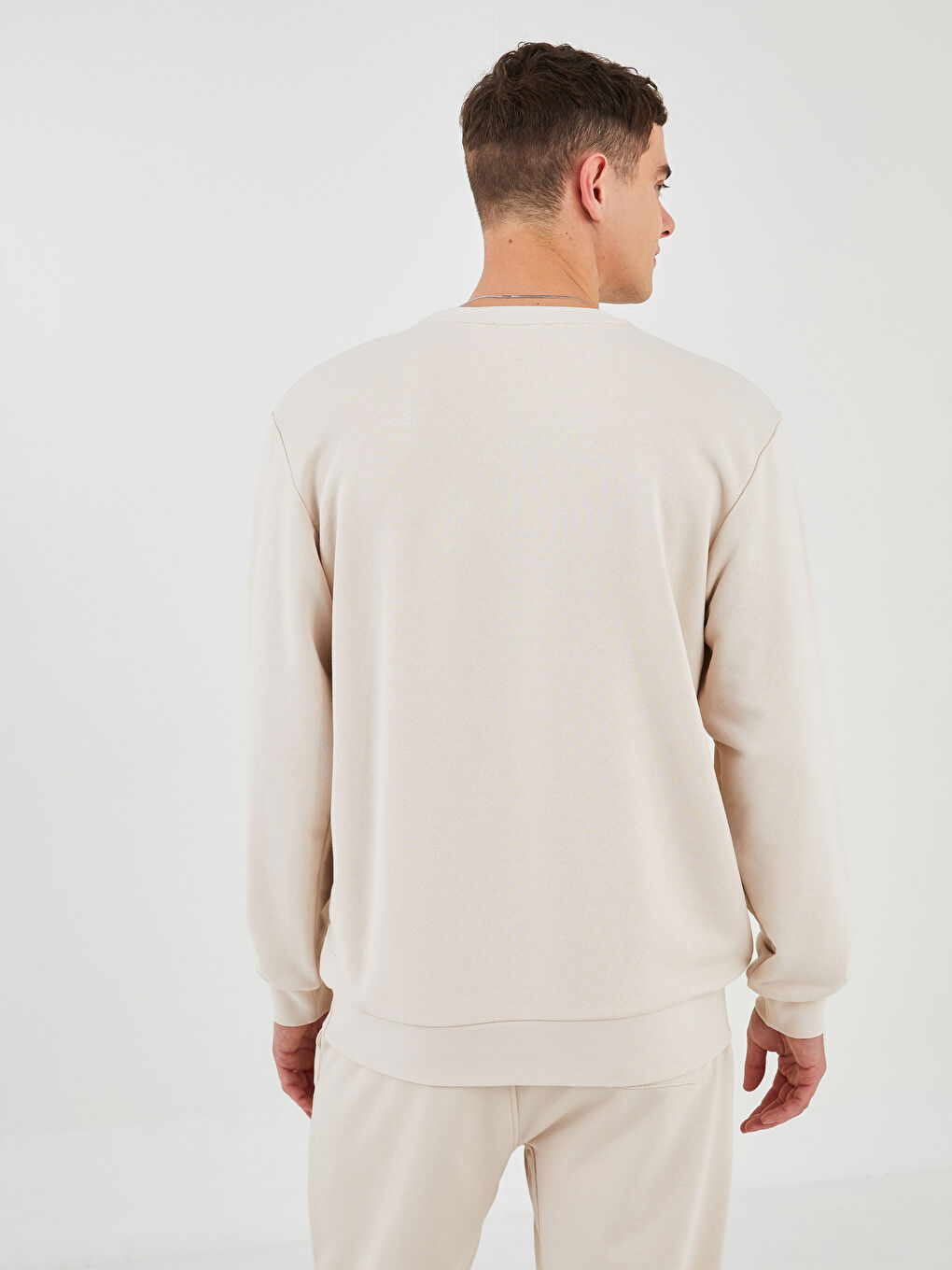 Rundhalsausschnitt Langarm Bedrucktes Herren-Sweatshirt-4