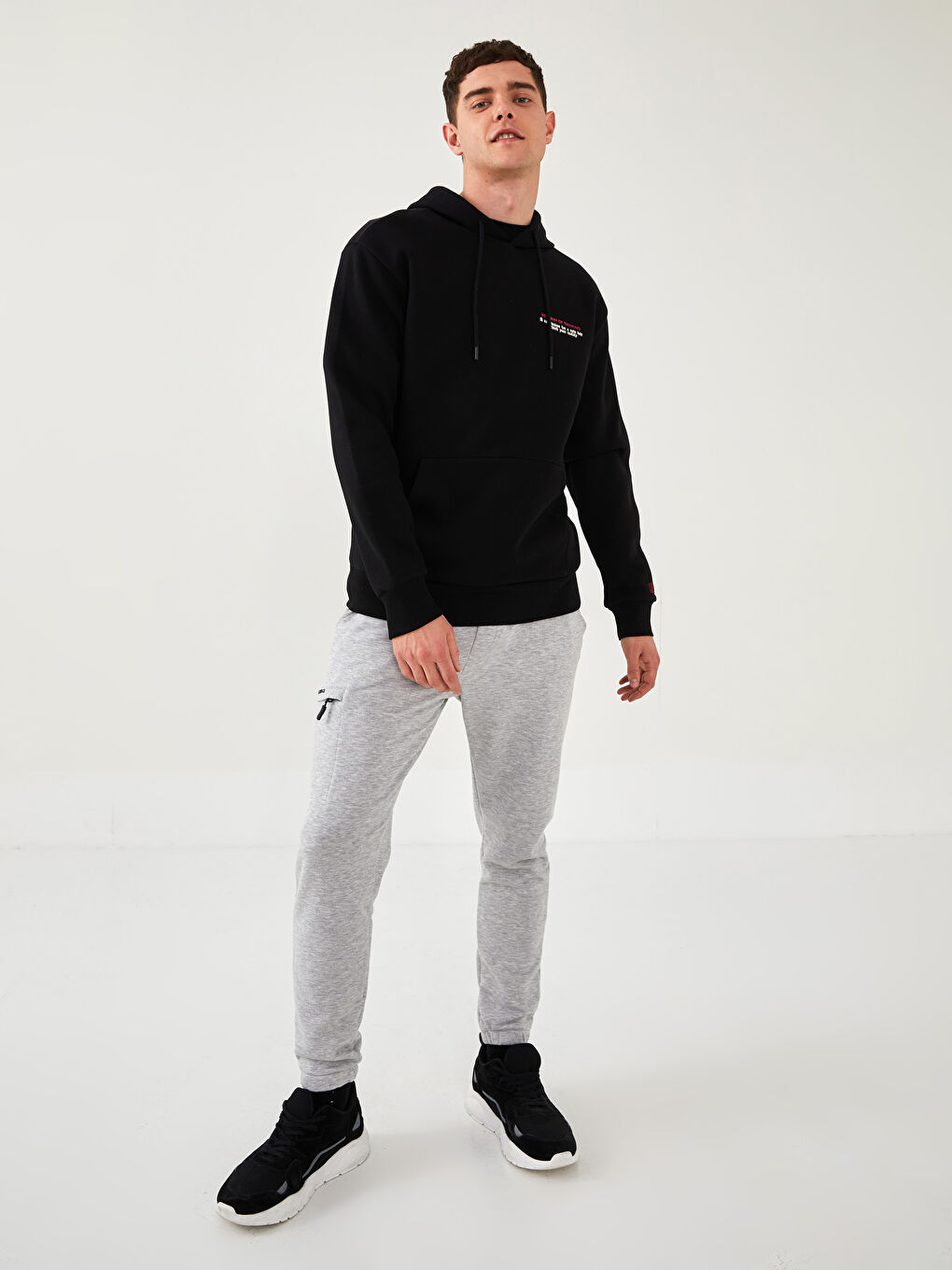 Oversize Long Sleeve Printed Men's Thick Hoodie-3