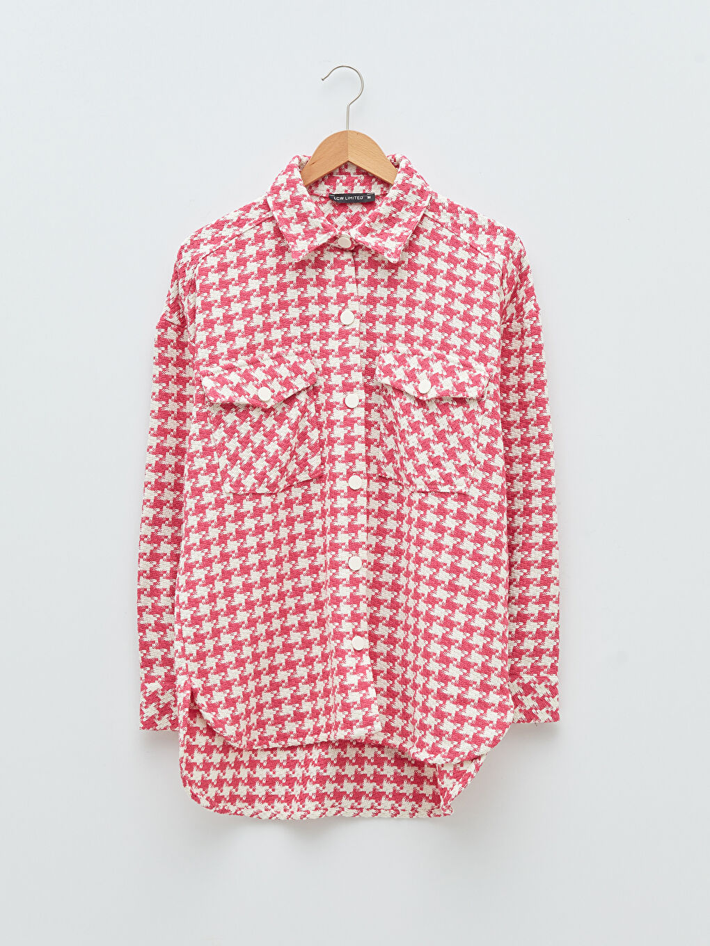 Jakna sa kragnom, šarenim uzorkom i dugim rukavima za žene-5