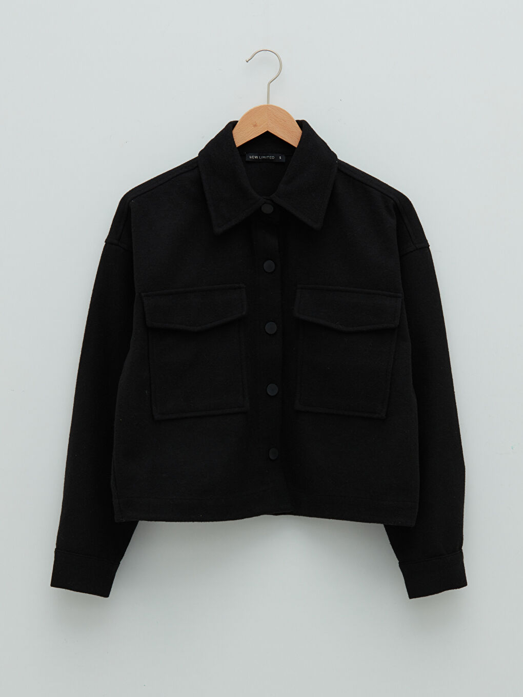 Shirt Collar Straight Long Sleeve Women's Cachet Jacket-5
