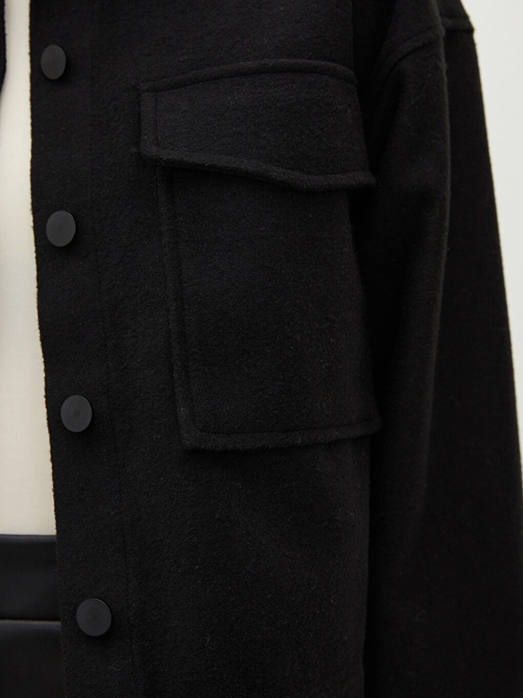 Shirt Collar Straight Long Sleeve Women's Cachet Jacket-2