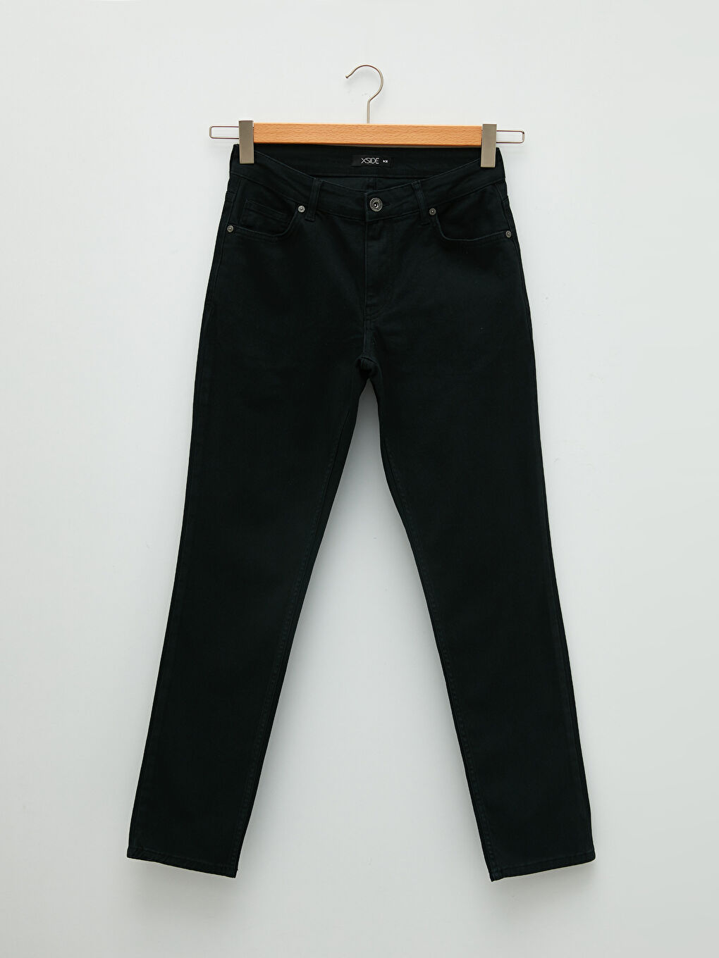 Siyah Slim Fit Gabardin Erkek Pantolon-6