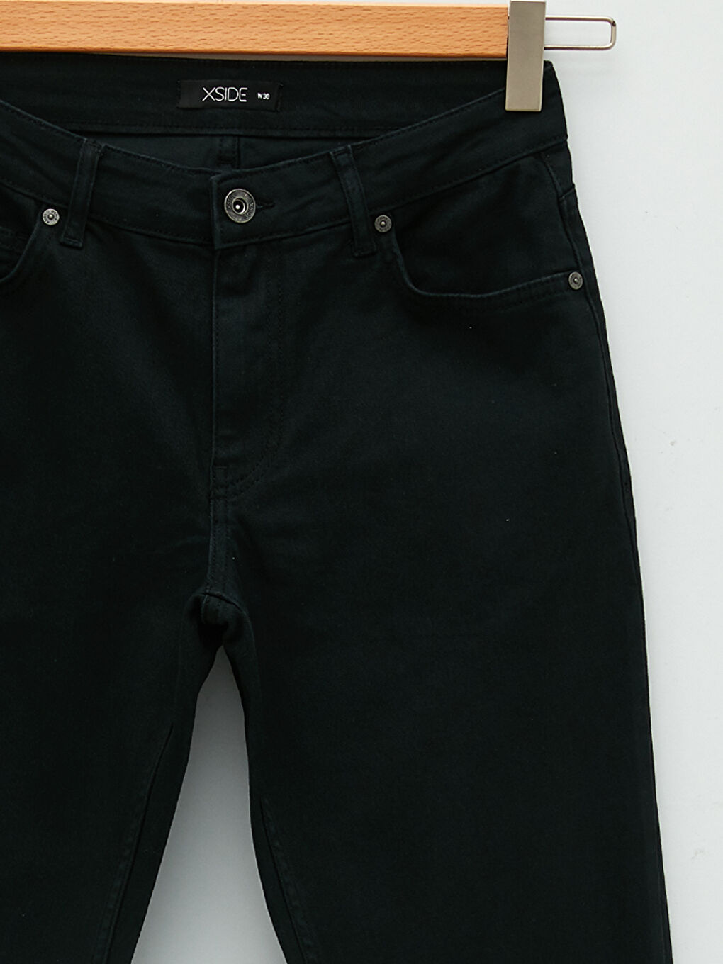 Siyah Slim Fit Gabardin Erkek Pantolon-8