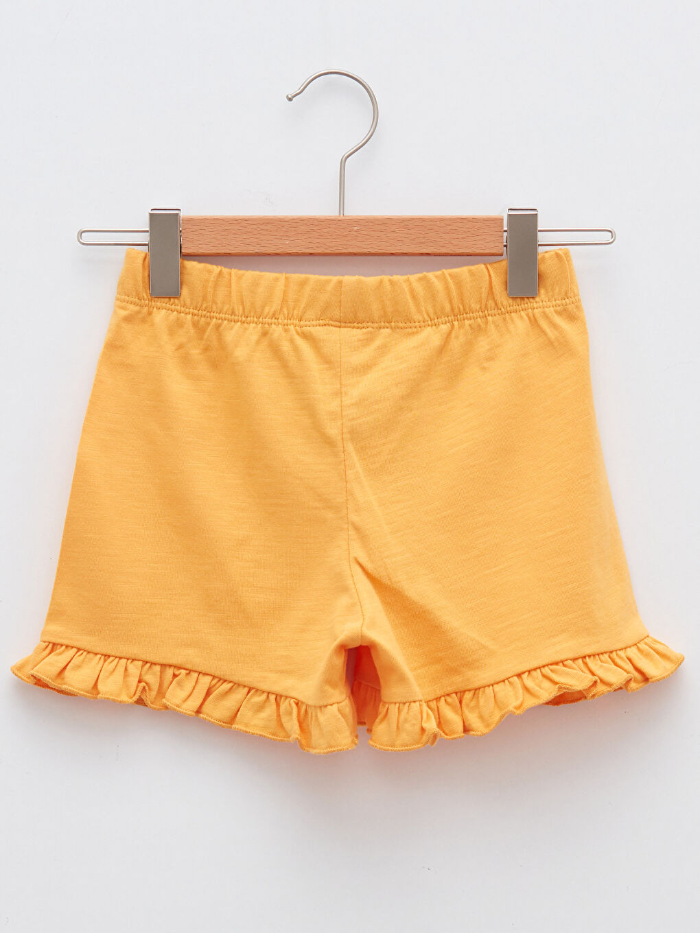 Elastic Waist Basic Cotton Baby Girl Shorts-1