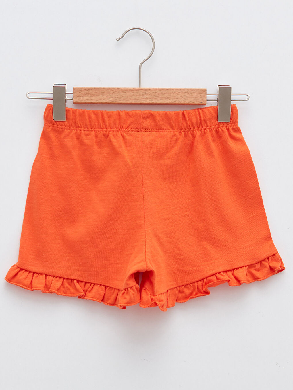 Elastic Waist Basic Cotton Baby Girl Shorts-1