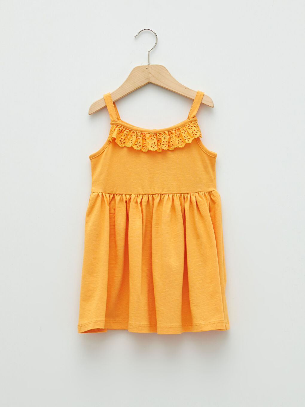 Square Neck Strapless Basic Cotton Baby Girl Dress