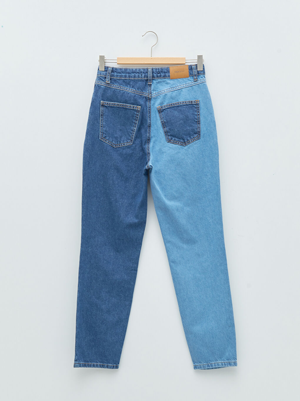 XSIDE Mom Fit Color Block Pocket Detailed Women's Jean Trousers -W1K057Z8-Q6L