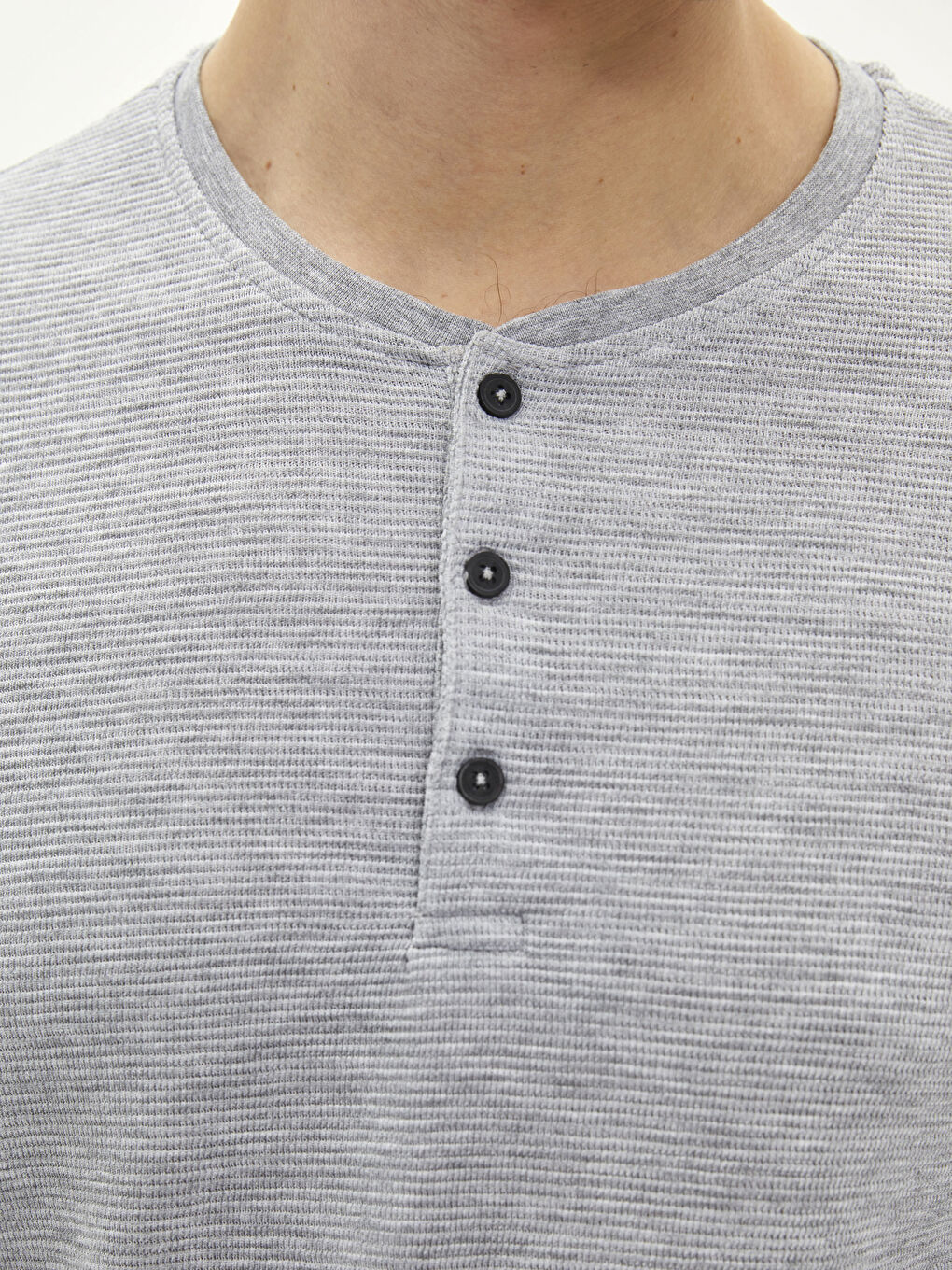 Gri Standart Kalıp Erkek Pijama Takımı-3