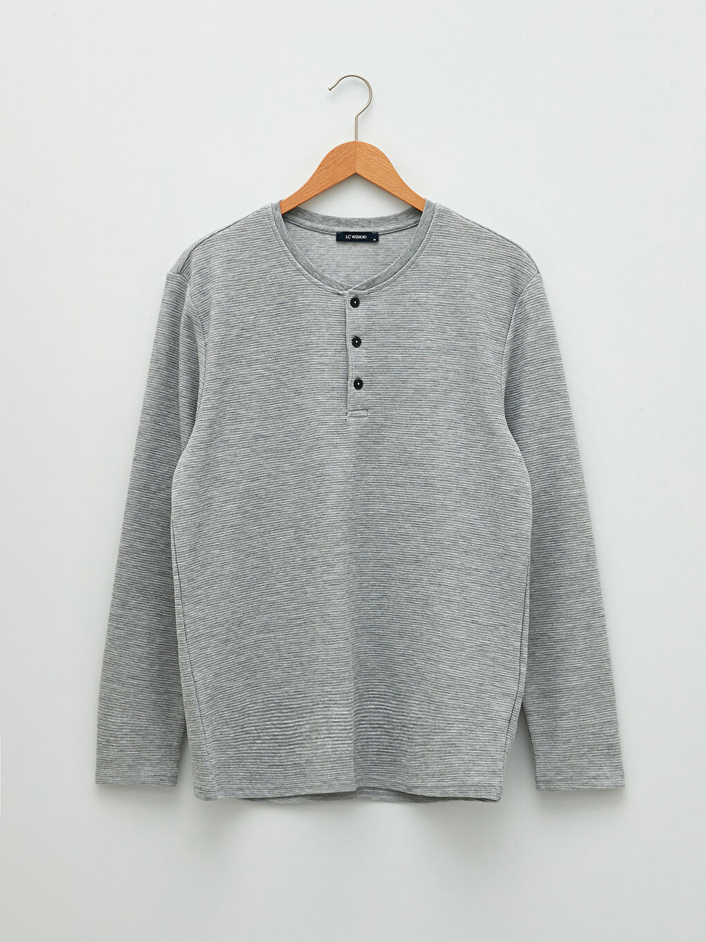 Gri Standart Kalıp Erkek Pijama Takımı-6