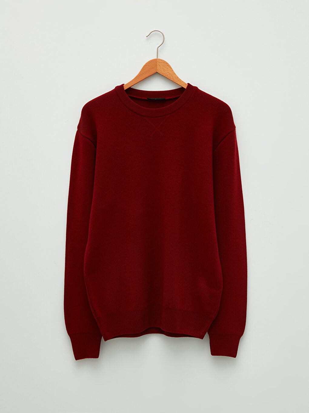 Crew Neck Long Sleeve Men's Tricot Sweater-5
