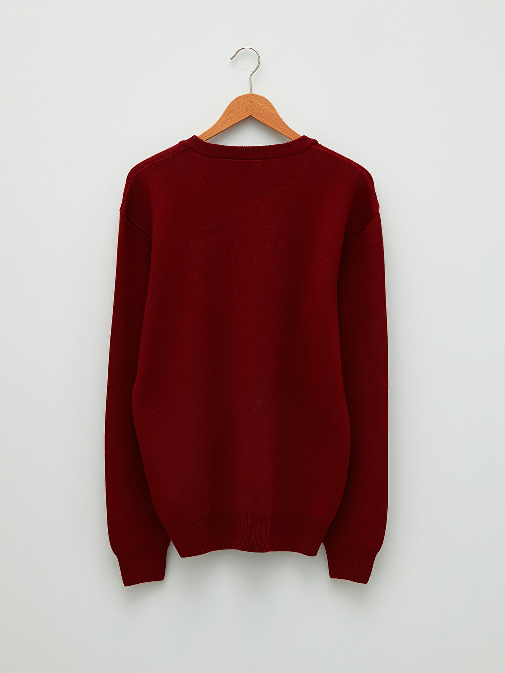 Crew Neck Long Sleeve Men's Tricot Sweater-6