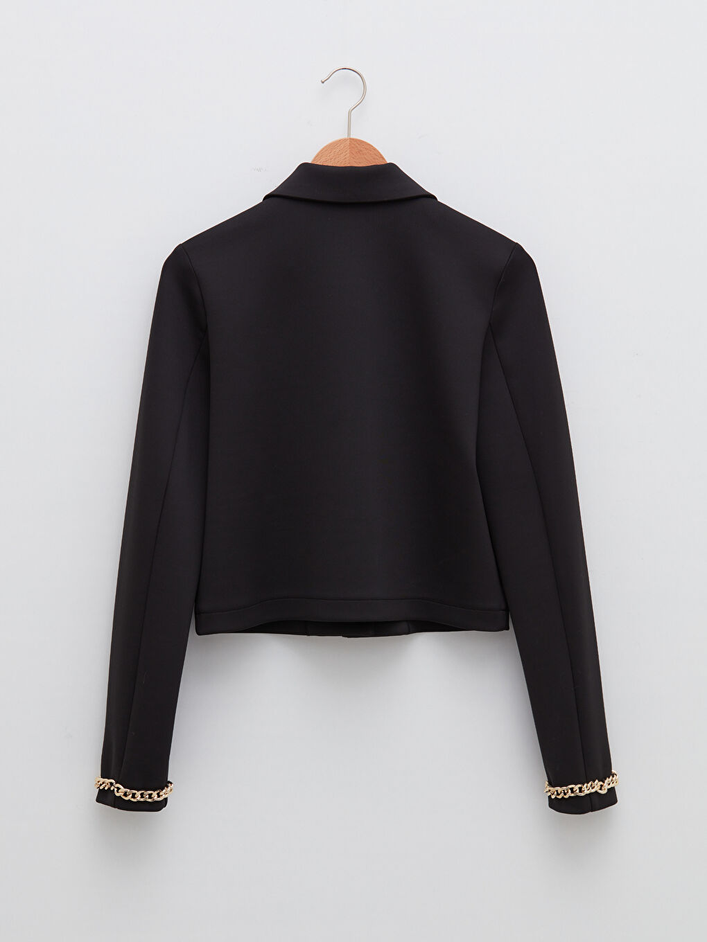 GAMZE SARAÇOĞLU X LCW VISION WOMEN'S JACKET - SHIRT COLLAR CHAIN ??DETAILED LONG SLEEVE-7