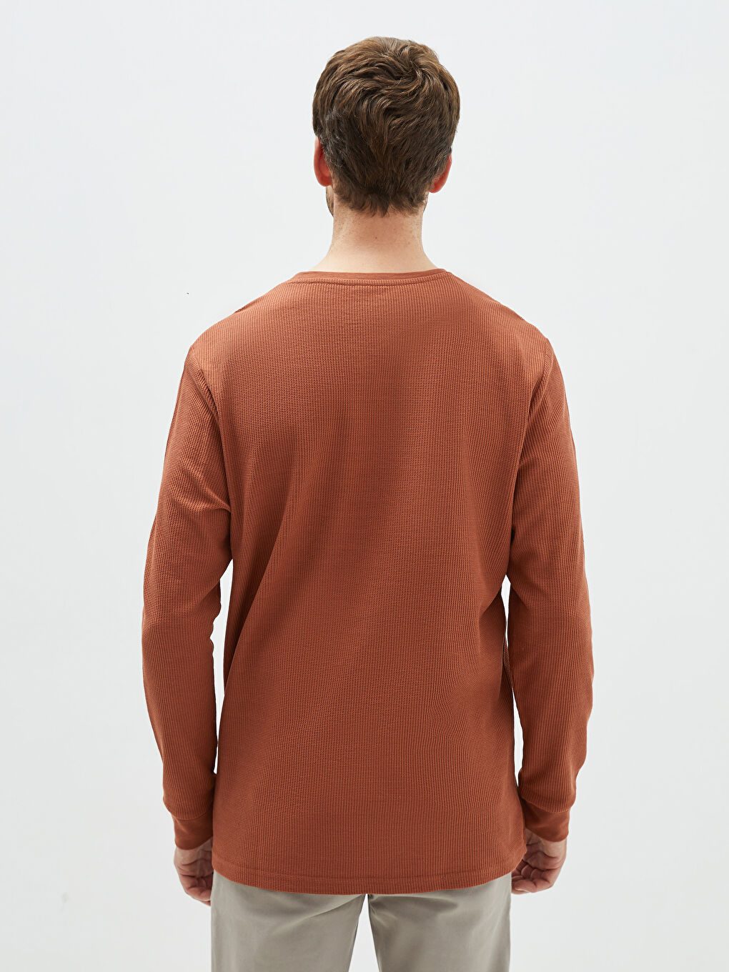 Plus Size Crew Neck Long Sleeve Printed Men's T-Shirt-8